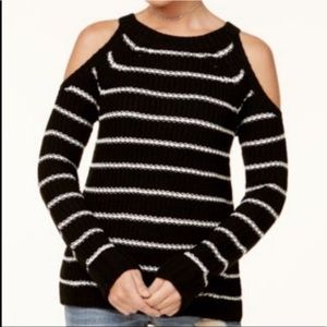 NWT Hippie Rose Black/White Stripes Sweater Size L